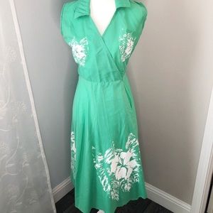 Hand made ankle length wrap dress